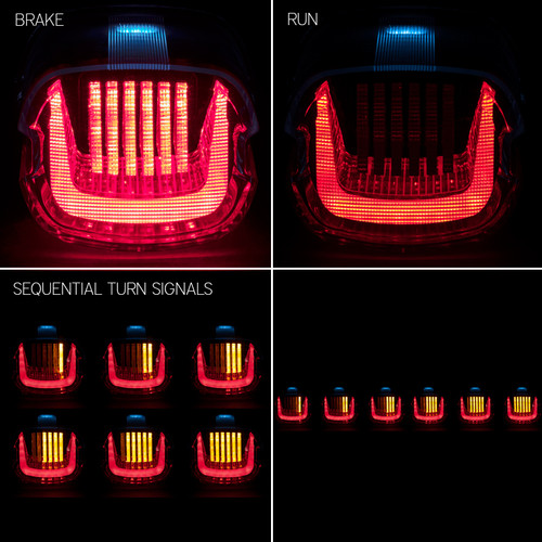 Hogworks Hogworkz® Uproar Sequential & Strobe Led Taillight w/ Plate Light | Clear