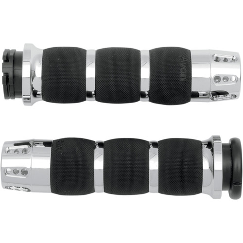 Avon Grips #AIR-90-GAT - Gatlin Air Cushioned Grips - Chrome