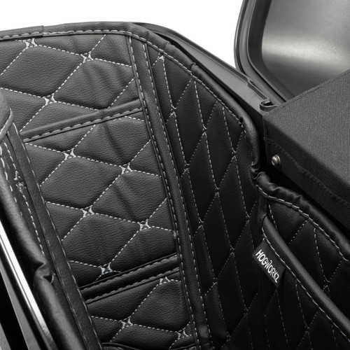 Hogworks Hogworkz® Standard Saddlebag Liners '14-'25 | Black w/ Silver Stitching Fits Harley® Oem