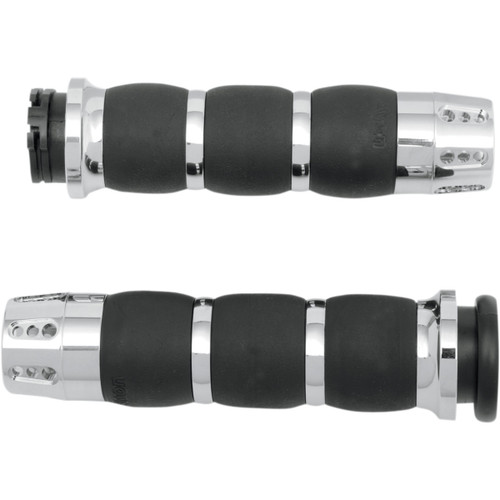 Avon Grips #AIR-93-GAT - Gatlin Velvet Air Grips - Chrome