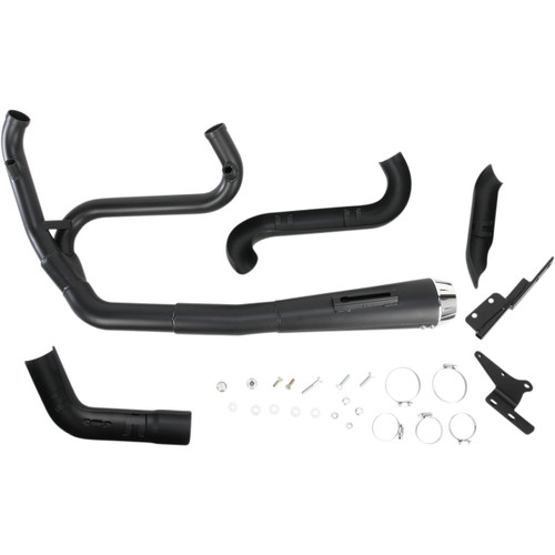 Bassani Xhaust #1D5250B - Road Rage 2:1 Exhaust - Black - FXD