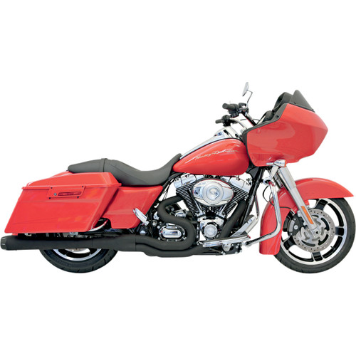 Bassani Xhaust #FLH-747B - B4 2:1 Exhaust - Black - Megaphone
