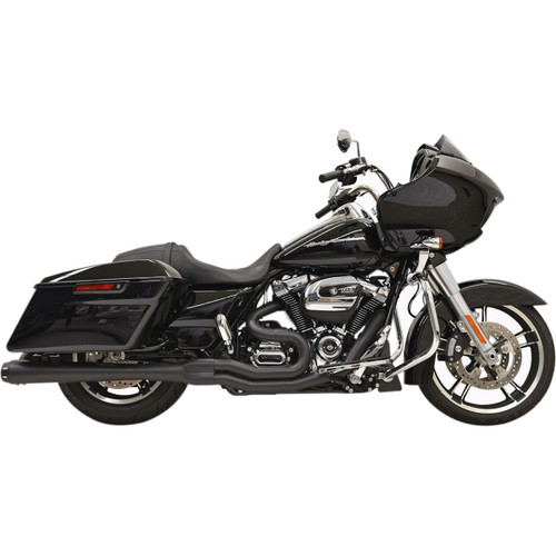 Bassani Xhaust #1F51RB - B4 2:1 Exhaust - Black - Megaphone
