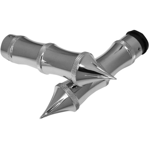 Accutronix #GR101-LC - Custom Grips - Tribal - TBW - Chrome