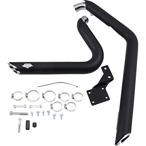 Vance & Hines #47221 - Shortshots Staggered Exhaust System - Matte Black Ceramic