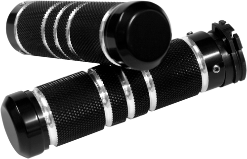 Grips - Knurled - Grooved - Black Grips - Knurled - Grooved - Black