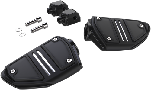 Twin Rail Footpeg - With Mount - Black - Softail