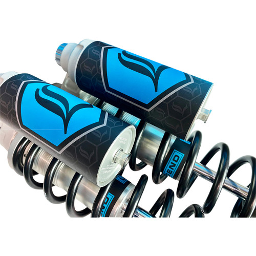 Legend Suspension #1310-1941 - REVO ARC Piggyback Shocks - 14" - Heavy Duty - Clear - '99-'17 Dyna