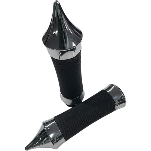 Eddie Trotta Designs #TC-791CC - Grips - 2-Piece - Dead End - TBW - Chrome