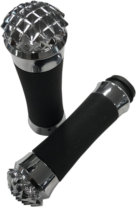Grip - 2-Piece - Crosscut - TBW - Chrome