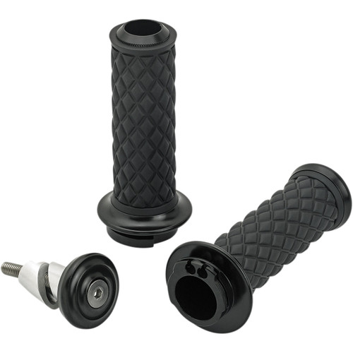 Biltwell #6604-201-01 - Alumicore Grips - Dual Cable - Black