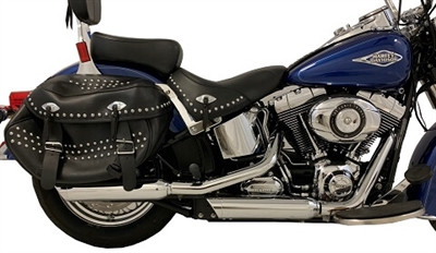 Tab Performance #131-1295-B4-2.25 - Softail Chrome Tip Compatible Exhaust Pipes | Chrome