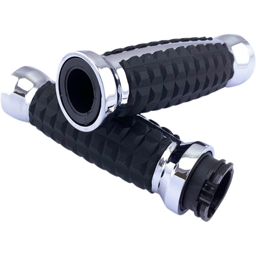 Drag Specialties - Grenade Grips - Chrome