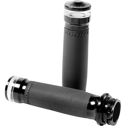 Performance Machine (PM) #0063-2101M-B - Vision Series Contour LED Turn Signal Grips - Cable - Black