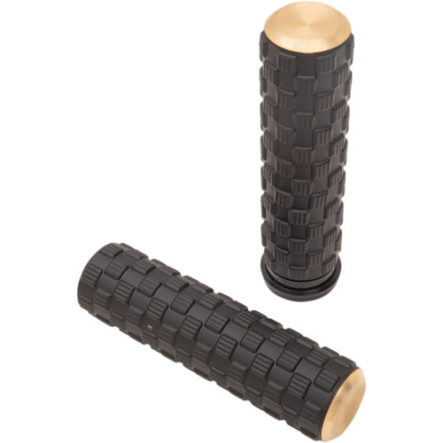 Arlen Ness #07-355 - Air Trax Grips - TBW - Brass