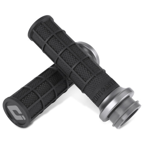 ODI #V31HCW-BH-H - Hart-Luck Signature V-Twin Lock-On™ Grips - Cable - Black/Gunmetal