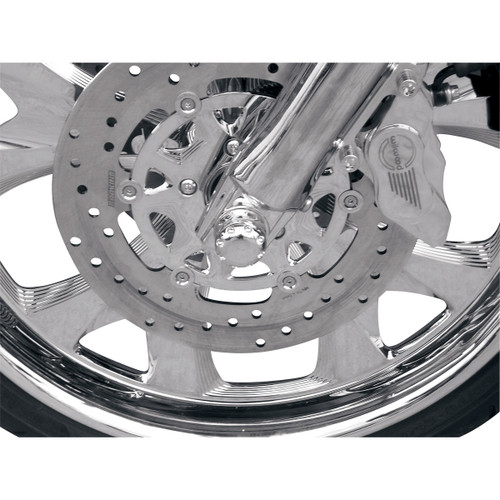 Covingtons #C0010-C - Axle Covers - Front - Dimpled - Chrome - Pair - '08-'23