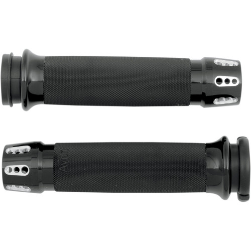 Avon Grips #CC-86-AN-FL-GAT - Gatlin Custom Grips - TBW - Black