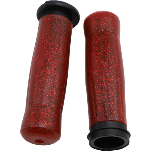 Avon Grips #OLD-69-SRED-FLY - Old School Rubber Grips - Throttle-By-Wire - Sparkling Red