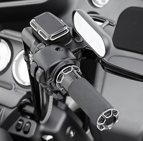 Arlen Ness #07-329 Beveled Grips - TBW - Black