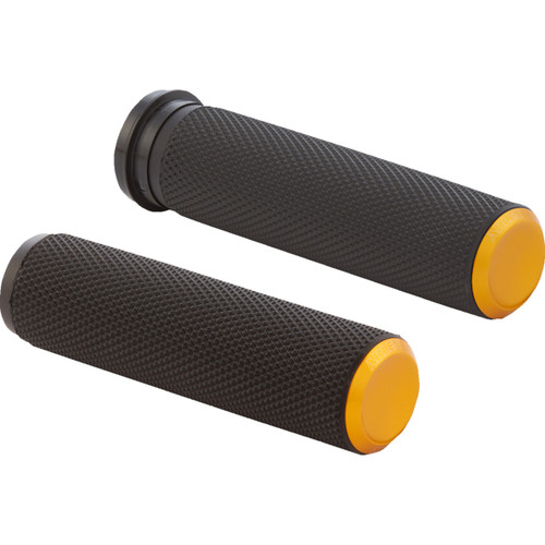 Arlen Ness #07-347 - Knurled Grips - TBW - Gold
