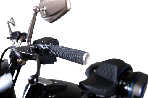 Arlen Ness #07-348 Knurled Grips - TBW - Titanium