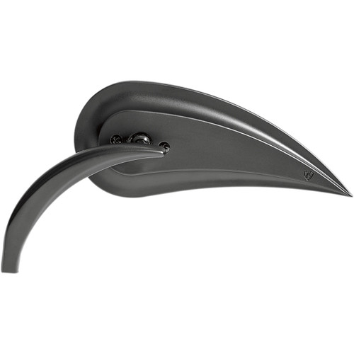 Arlen Ness #13-092 - Mirror - Rad III - Side View - Teardrop - Black - Left