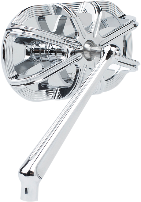 Arlen Ness #13-161 Mirror - Side View - Caged Series/10 Gauge - Chrome - Left