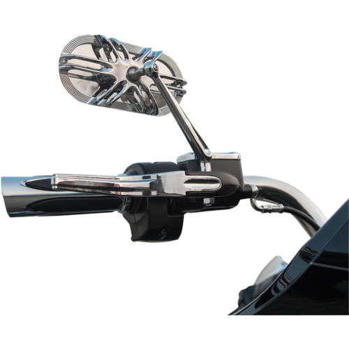 Arlen Ness #13-163 - Mirror - Side View - Caged Series/10 Gauge - Chrome - Right