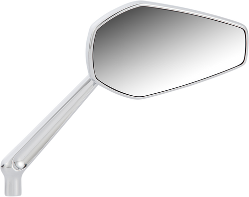 Arlen Ness #13-157 Mirror - Mini/Stocker - Side View - Hexagon - Chrome - Left