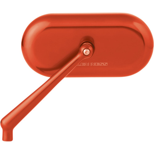 Arlen Ness #13-185 - Mirror - Side View - Oval - Orange - Left