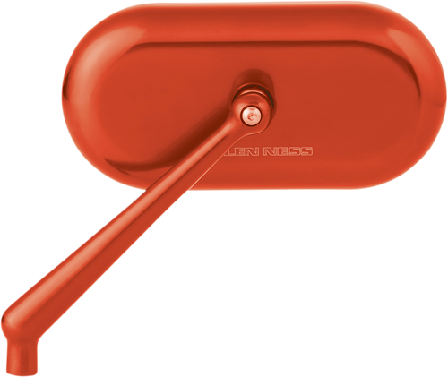 Arlen Ness #13-187 Mirror - Side View - Oval - Orange - Right