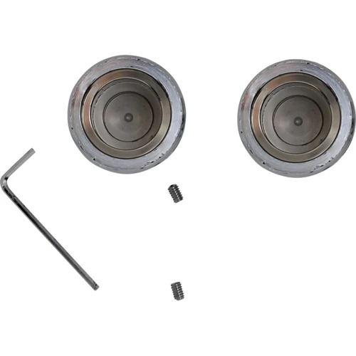 Drag Specialties - Axle Caps - Chrome - Front - Pair