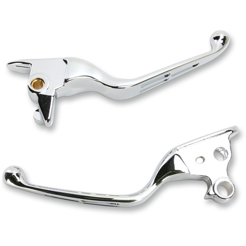 Drag Specialties - Slotted Wide Blade Lever Set - Chrome