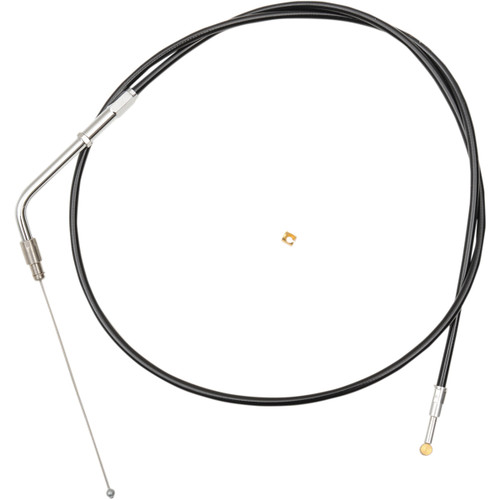 LA Choppers #LA-8100TH08B - Black Vinyl Braided Handlebar Throttle Cable - Mini - Softail