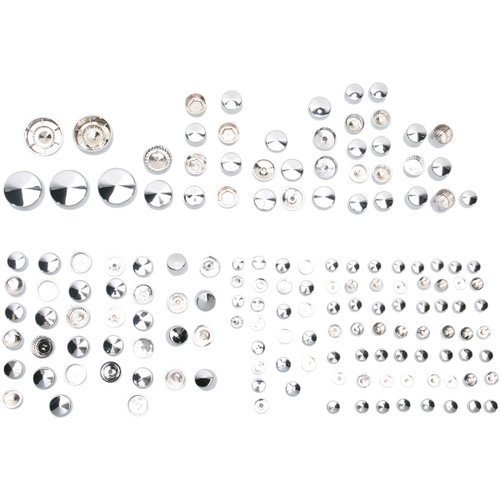 Drag Specialties - Bolt Cover Kit - Deluxe/Engine - Chrome - Dyna