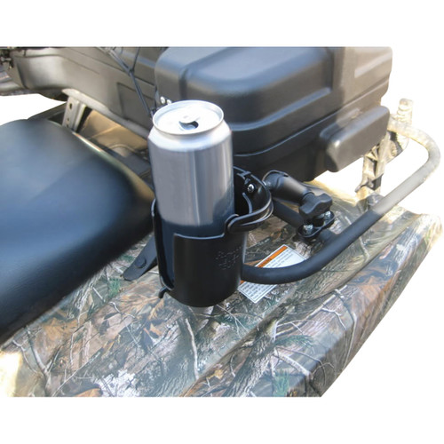 RAM Mounts #RAM-B-132RU - Handlebar Rail Mount with U-Bolt Base, Level Cup™ Drink Holder and Koozie