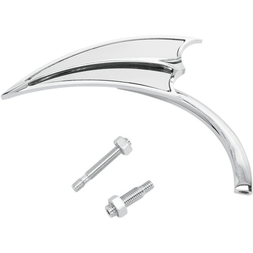 Arlen Ness #13-061 - Mirror - Micro - Scoop - Side View - Triangle - Chrome - Right
