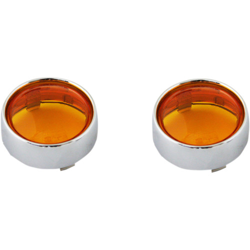 Custom Dynamics #PB-B-BEZ-CA - Bullet Signal Lenses - Chrome/Amber