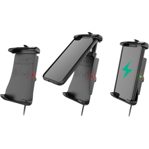 RAM Mounts #RAMHOLUN14WBV7M - Device Holder - Quick-Grip™ - Charging - Wireless - Waterproof - Hardwire Charger