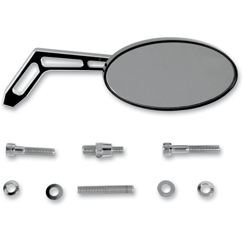 Pro-one Perf.mfg. #102320B - Mirror - Weekend Warrior - Side View - Cut-Out - Oval - Black - Right
