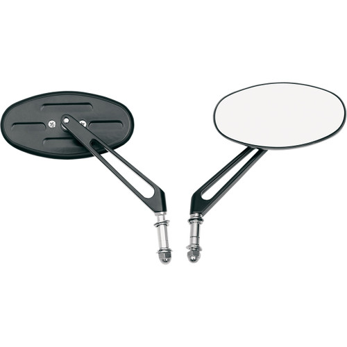 Drag Specialties - Mirror - Stealth II - Side View - Oval - Black
