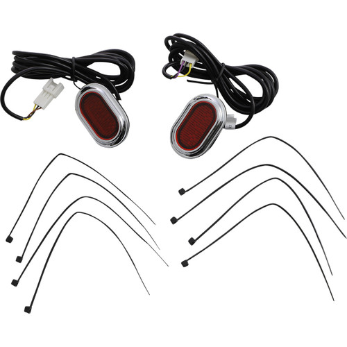 Custom Dynamics #CD-PLUG-RC - Antenna Grommet Light - Red Lens - Chrome