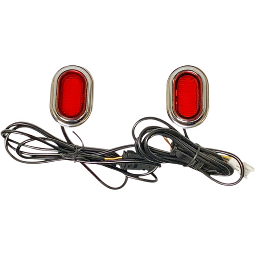 Custom Dynamics #CD-PLUG-RC - Antenna Grommet Light - Red Lens - Chrome