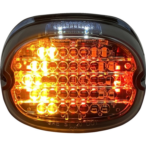 Custom Dynamics #CD-INT-TL-W-S - Taillight w/ Integrated Turn Signal - Top Window - Smoked Lens