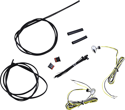 Micro Turn Signals - Dual - Amber/White - Chrome