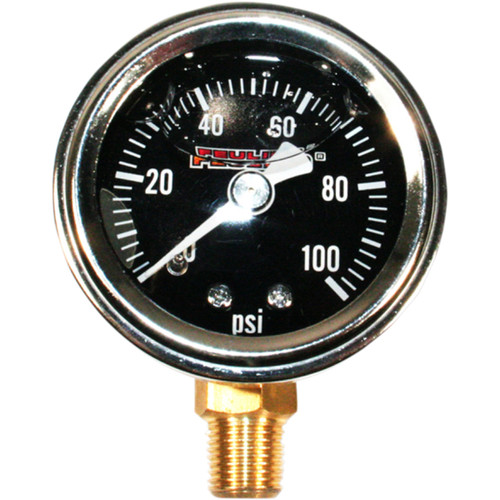 Feuling Parts #9041 - Liquid Filled Oil Pressure Gauge - 1.5" Dial - 1/8" Bottom Port - Black Face