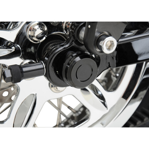 Drag Specialties - Axle Caps - Rear - Black - Pair