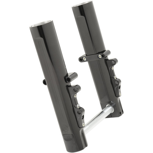 Performance Machine (PM) #0208-2096-B - Fork Leg Kit - Black - Lower - Dual Disc - '14-'20 FL