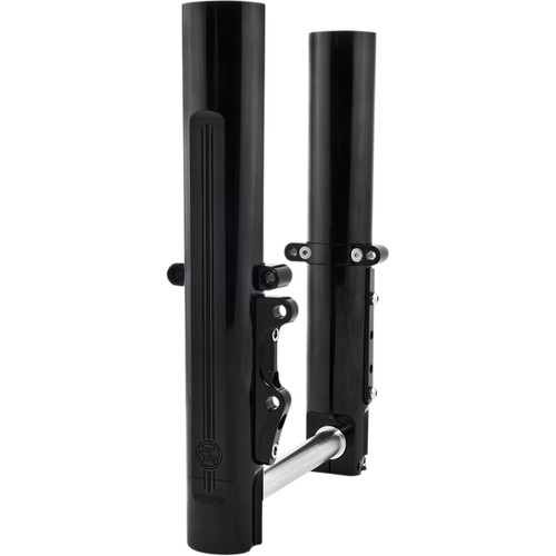 Performance Machine (PM) #0208-2097-B - Fork Leg Kit - Black - Lower - Single Disc - '14-'20 FL